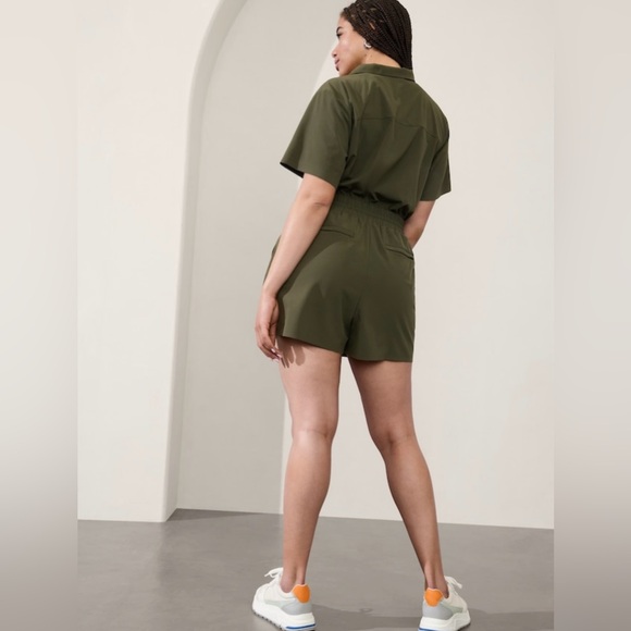 Athleta Avenue Romper // Aspen Olive - Picture 7 of 8